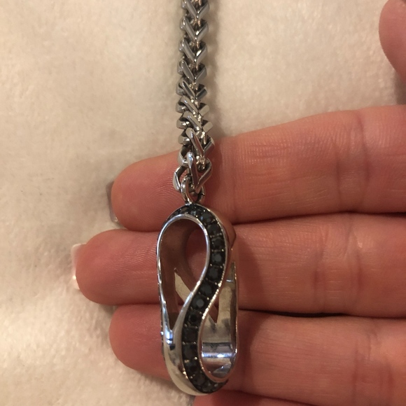 SWAROVSKI Necklace - Black Crystal Closure/Pendant - Picture 6 of 8